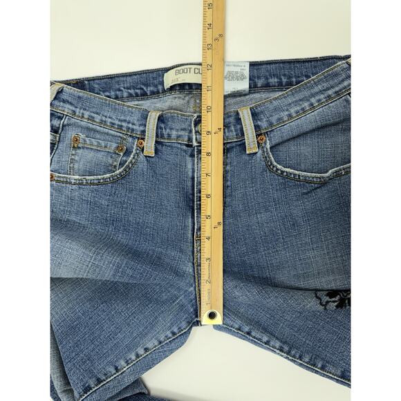 Levis Womens Jeans Size 10 M 515 Bootcut Denim Black Floral Embroidered Detail - Picture 8 of 11